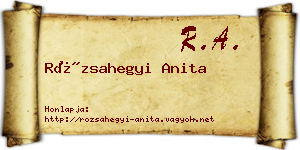 Rózsahegyi Anita névjegykártya