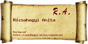 Rózsahegyi Anita névjegykártya